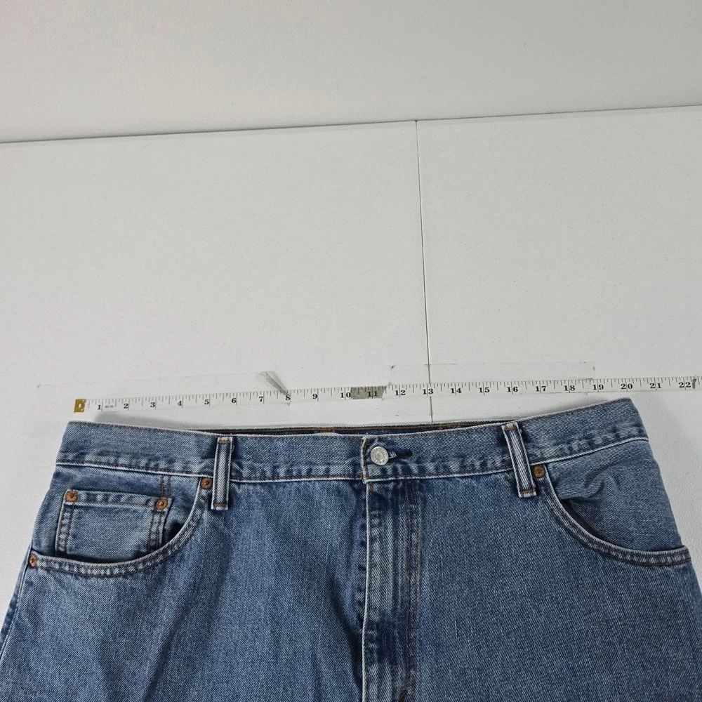 Levis 517 Mens Blue Denim Boot Cut Jeans Medium Wash 40x30 517-0216